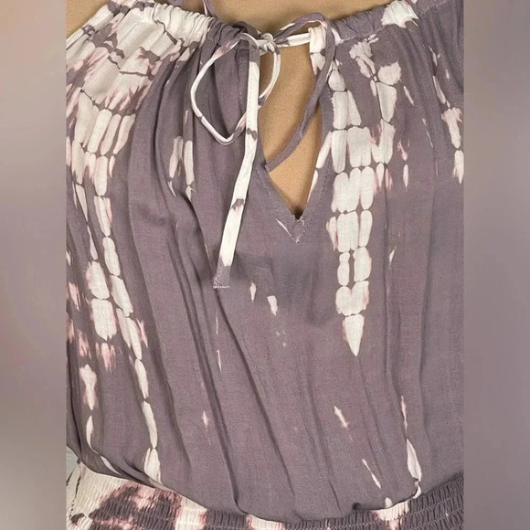💜 PROMESA Trendy Tie Dye Romper Medium NWT - Picture 5 of 7